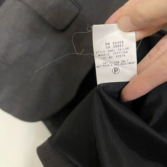 Theory Charcoal gray wool single button blazer career jacket size US 4 - Picture 2 of 7